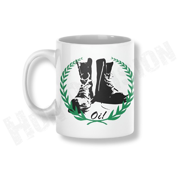 OI! bakancsos mintával ellátott bögre