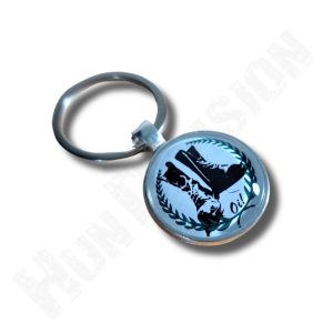 Oi! koszorús fém kulcstartó