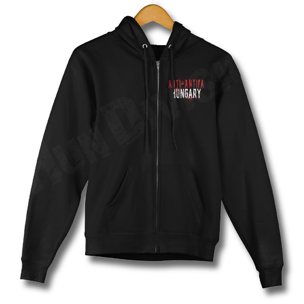 Anti-Antifa Hungary - férfi cipzáras pulóver