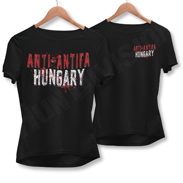 Anti-Antifa Hungary - Női csónaknyakú póló
