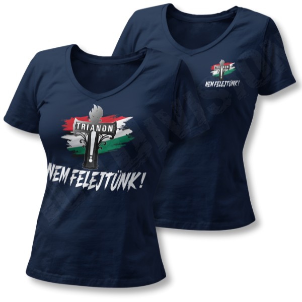 Nem felejtünk! - Női V-nyakú póló - Image 3