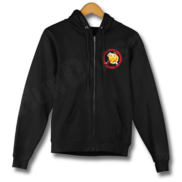 Hasított, antikommunista – férfi cipzáras pulóver