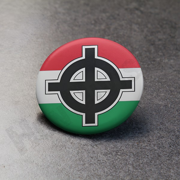 Trikolór kelta kereszt - kitűző